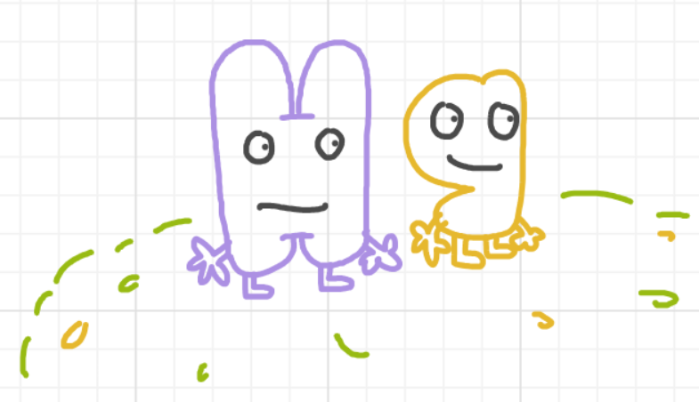 A panel from Running Duos, episode four of the Board Boards object show by Furretwalk/WalkingFurret.